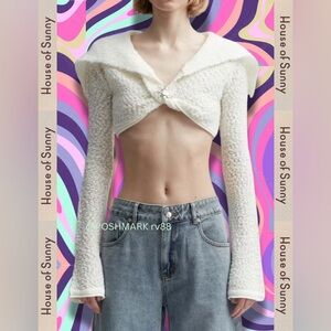 HOUSE OF SUNNY WOMEN’S SAIL KNIT IN PORCELAIN SIZE US4